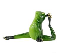 Adorno de resina que representa a un animal en forma de paloma sentada de yoga para un ambiente tranquilo y diseño intencional (rana de posición)