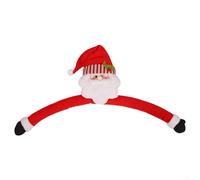 Adorno de tela para árbol de Navidad que representa un muñeco de nieve y un anciano abrazando, adecuado para añadir calidez y alegría a celebraciones festivas (anciano)