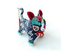 Adorno de tigre de tela hecho a mano, China Folk Cloth Tiger Doll Culture Decor Home Ornament Toy