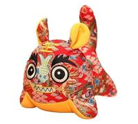 Adorno de tigre de tela hecho a mano, Chinese Zodiac Tiger Plush Toy 12cm Multicolor(Black)