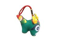 Adorno de tigre de tela hecho a mano, Cloth Tiger Ornament Handmade Folk Craft Figurine Souvenir Door Opener Multicolor(Green)