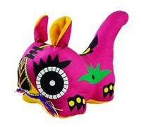 Adorno de tigre de tela hecho a mano, Folk Cloth Tiger Ornament Chinese Handmade Multicolor Decor Souvenir(Pink)