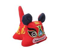 Adorno de tigre de tela hecho a mano, Handmade Cloth Tiger Intangible Cultural Heritage Hanging Desktop Ornament Multicolor(Red)