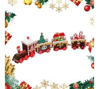 Adorno de tren de madera para Navidad, Adornos navideños de madera para trenes - Tren de Navidad de madera lindo muñeco de nieve figuritas navideñas,Decoración de mesa pequeña Adorno de estatua