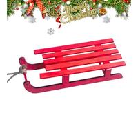 Adorno de trineo de Navidad - Decoración de trineo de madera en miniatura portátil | Modelo rústico de trineo de madera para estante, dormitorio, puerta, librería