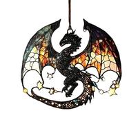 Adorno de ventana de dragón, adorno acrílico manchado para árbol de Navidad, versátil y exquisito, accesorios de dragón para sala de estar, decoración de sala de estudio