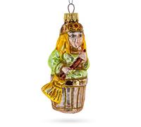 Adorno de vidrio de la característica de cuento de hadas Baba Yaga para Navidad