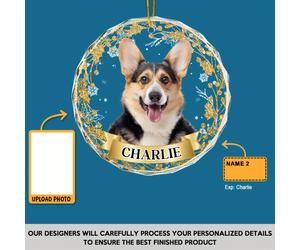 Adorno de Vidrio Personalizado con Foto de Mascota - Añade tu Propia Imagen de Perro o Gato - Decoración Redonda Colgante para Navidad, y Fiestas - Regalo de Vidrio Ideal para y Amantes de Mascotas