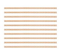 Adorno decorativo de bobina de madera, media sin terminar, 10 piezas de 15.75 pulgadas, moldura de cuentas de madera, tira de moldeo de bobina, pintura o mancha, para gabinetes, muebles, panel