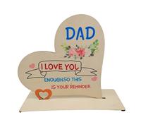 Adorno decorativo de madera con forma de corazón para el Día del Padre de mi hija