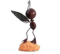 Adorno decorativo de mini hormigas para exteriores para pared de jardín y patio con construcción de hierro resistente a la intemperie y acabado único pintado a mano (K)