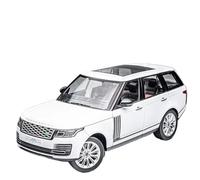 Adorno estático de colección con Sonido y luz for Land Rover Range Rover SUV a Escala 1:18, Modelo de Coche de aleación de Zinc Fundido a presión.(White)