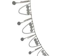 Adorno étnico ajustable para cinturón con detalles de monedas para disfraces de danza, cadena de cintura con flecos de monedas retro, talla única, como se describe, como se describe