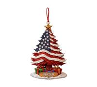 Adorno festivo para colgar en Navidad para una alegre celebración de temporada en el hogar y una feliz reunión familiar (rojo, 12 cm)