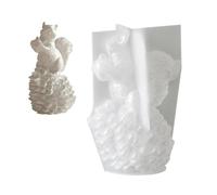 Adorno flexible con forma de ardillas, textura de silicona para suministros de artesanía epoxi, molde para velas artesanales para niños