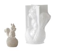 Adorno flexible con forma de ardillas, textura de silicona para suministros de artesanía epoxi, molde para velas artesanales para niños