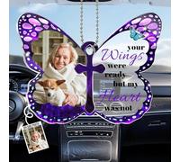 Adorno genérico personalizado para colgar en el coche, foto personalizada para coche, regalo conmemorativo de duelo, adornos de condolencia por la pérdida de un ser querido, pérdida de padre, madre,