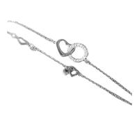 Adorno geométrico de doble capa de moda para mujer, accesorio de muñeca de moda para mujer