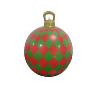 Adorno gigante - Decoración de la esfera de vacaciones, bola de PVC inflable de 24 pulgadas con diseño colgante y acento festival características para la pantalla frontal de Lawns Living Room Bedroom