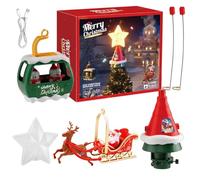 Adorno Giratorio para Copa de árbol de Navidad - Adorno de Papá Noel Recargable | Adornos LED Iluminado para árboles de Navidad | Adornosmusical Giratorio con Forma de muñeco de Nieve para Fiestas de