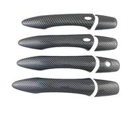 Adorno Manija Cromado Auto Compatible Con Infiniti Para QX56 2011-2013 Cubiertas De Manijas De Puerta Pegatinas Accesorios Laterales De Carbono Negro Brillante Para Coche