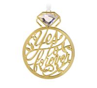 Adorno navide o de recuerdo Hallmark 2024, regalo de metal para nuestro compromiso para pareja