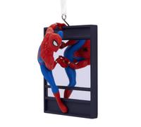 Adorno navide o de Spider-Man en la ventana de Hallmark Marvel