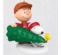 Adorno navide?o Hallmark Keepsake 2020: La pandilla de Peanuts, Charlie Brown, Snoopy y Woodstock, El ?rbol perfecto (1999QXI2791)