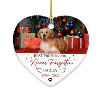 Adorno Navideño Cerámico Los Mejores Amigos Nunca Se Olvidan Adornos Navidad Personalizados Decoración Navidad Moda Decoración Navideña para Oficinas Amigos 7.3Cm