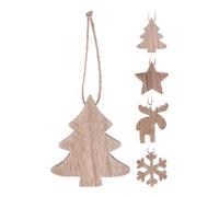 Adorno navideño colgante madera 10cm