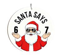 Adorno navideño de acrílico Christmas 67, Divertido Adorno navideño Six Seven, decoración Festiva, Regalo para el árbol de Navidad. (O)