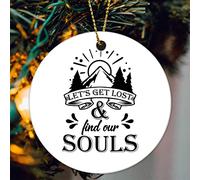 Adorno Navideño De Cerámica Perdámonos Y Encontremos Nuestras Almas Navidad Colgante con Diseño Colgante De Decoración Navideña Adornos, para Boda, El Hogar