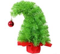 Adorno navideño de PVC con un diseño de árbol de Navidad flexible, adecuado para decoraciones de temporada de escritorio personalizadas (árbol de codo de 30 cm)