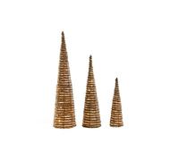 Adorno navideño dkd home decor blanco natural 20 x 20 x 80 cm (3 piezas)