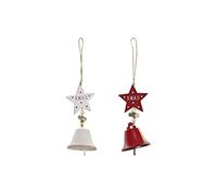 Adorno Navideño DKD Home Decor Metal Cuerda (6 x 6 x 14 cm) (2 pcs)