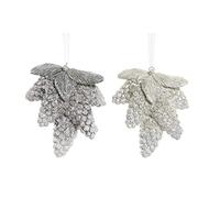 Adorno Navideño DKD Home Decor Resina Piñas (2 pcs) (7 x 3 x 8 cm)