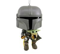Adorno de navidad funko star wars mandaloriano & grogu figura de resina