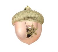 Adorno navideño hecho a mano de plástico con diseño de avellana para uso en árboles y exhibiciones decorativas