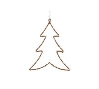 Adorno navideño lumineo dorado metal 34 x 46 cm