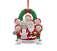 Adorno navideño Personalizado 2024 con 3/4/5/6/7/8/9 Apellidos Nombre Personalizado Árbol de Navidad Adorno Colgante Familiar Regalo Decorativo