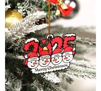 Adorno Navideño Personalizado Familiar Coche Retro con Muñecos de Nieve Madera 2-6 Nombres Texto Decoración para árbol Regalo Navidad (Style 3, 4 Nombre)