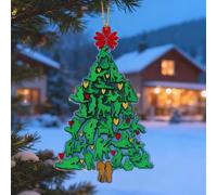 Adorno Navideño Travieso De The Naughty Tree, Adorno Navideño Travieso Y Simpático, Regalo Divertido De Broma De Intercambio Plano En 2D para Adultos Decoración