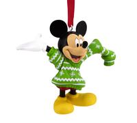 Adorno navideo de Mickey Mouse con suter navideo de Hallmark Disney, regalo para fans de Disney.