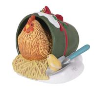 Adorno navideo de plstico Hallmark Keepsake 2022 Gallina de invierno del jardn de Marjolein