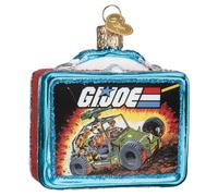 Adorno navideo de vidrio soplado para lonchera de GI Joe, hecho a mano, para rbol de Navidad.
