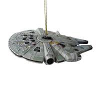 Adorno para árbol de nave espacial Halcón Milenio de Star Wars - Bola de Navidad para fans de Star Wars, colgante, decoración navideña