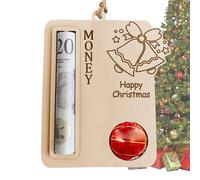 Adorno para árbol de Navidad con soporte para dinero | Titular de dinero hecho a mano para regalo en efectivo | Las bendiciones decorativas del titular del hechas a mano se pueden escribir en l
