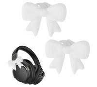 Adorno para auriculares - Soporte en forma de lazo de silicona 3D para auriculares - 2 piezas de soporte para auriculares - para el trabajo, viaje, viaje, fiesta, transmisión y estudio