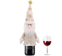 Adorno Para Botella De Vino Con Diseño De Muñeca Navideña | Cubierta Para El Tapón De La Botella De Cerveza - Funda Reutilizable Para Las Fiestas Navideñas, Entretenimiento En Mesa, Cena Y Celebración