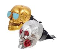 Adorno para Coche Clip de Perfume, 2 Piezas de Resina | Forma de Cabeza de Fantasma, para Rejilla de Ventilación, Uso en Hogar y Coche, Decoración Aromática